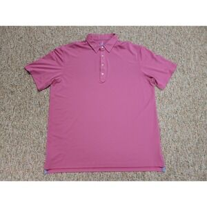 Johnnie O Polo Shirt Mens XL Pink Purple Performance Short Sleeve Pullover